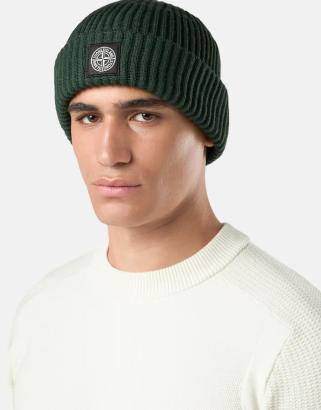 Ribbed Wool Beanie with LOGO