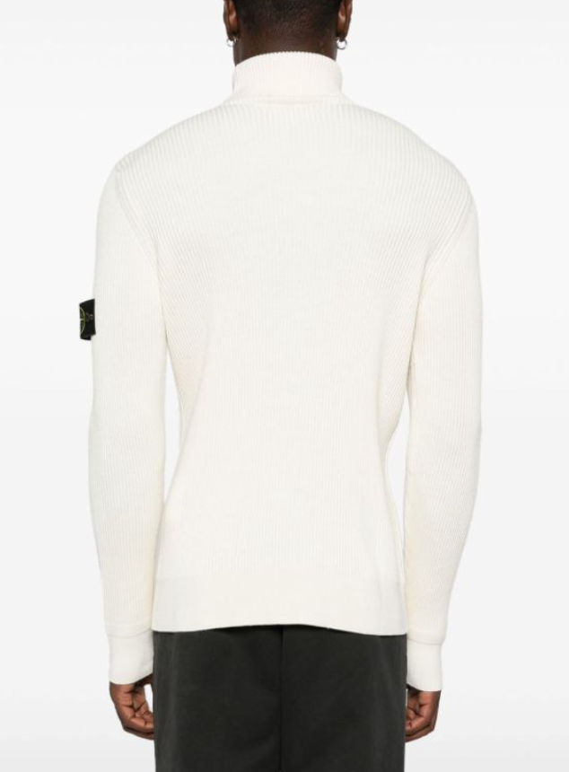 Ribbed virgin wool sweater